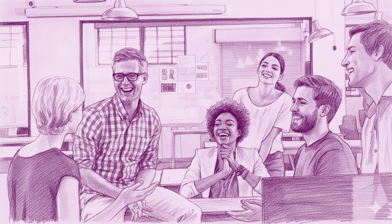 HR team sketch background